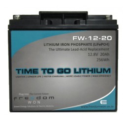 Freedom Won 12V - 20 Ah LiFePO4 Lithium Iron Phosphate Battery