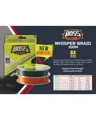 Boss Whisper Braid  Green 8X 10 lb - 4,5  kg 0.15 mm Braided Line 300 m Spool Boss Whisper Braid  Green 8X 10 lb - 4,5  kg 0.15 mm Braided Line 300 m Spool