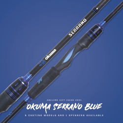 Okuma Serrano Blue 7ft M Power Fast Action 1pc Spinning Rod (Ned Rig Finesse)
