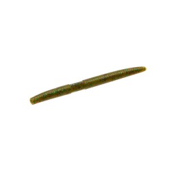 Zoom Zlinky Stick Worm 5 inch GREEN PUMPKIN PURPLE GREEN
