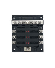Guardian Marine / 4x4 Fuse Box - 1 in and 6 out with Negative Bus and LED indicator