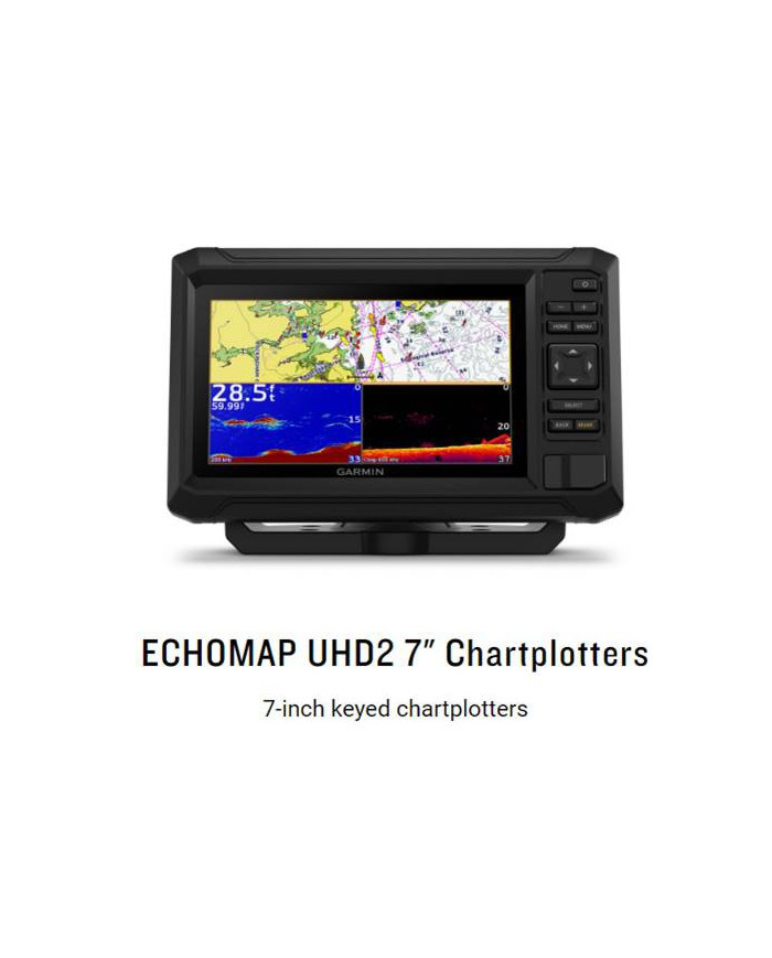 Garmin ECHOMAP UHD2 72cv 7" Chartplotter / Fishfinder With GT20-TM Transducer