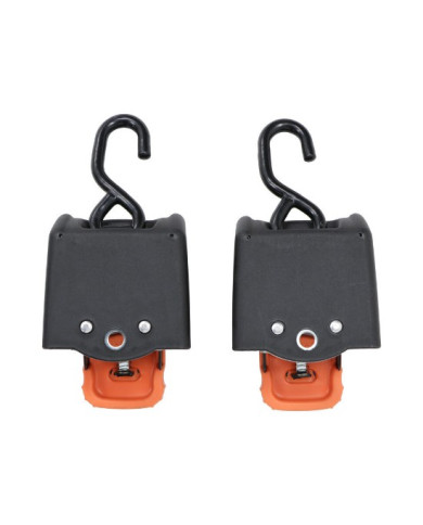 CargoBuckle Mini Retractable Ratchet Tie-Down System, 2-Pack