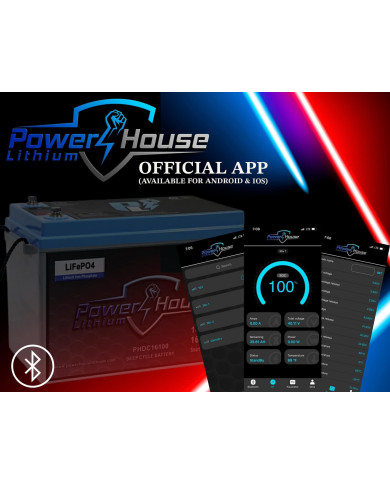 POWERHOUSE LITHIUM 12V 100AH LIFePO4 DEEP CYCLE BATTERY POWERHOUSE LITHIUM 12V 100AH LIFePO4 DEEP CYCLE BATTERY