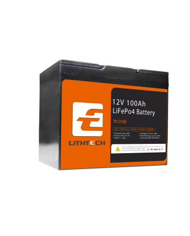 Lithtech TE12100 LIFePO4 12v 100ah Battery Pack