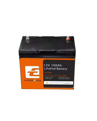 Lithtech TE12100 LIFePO4 12v 100ah Battery Pack