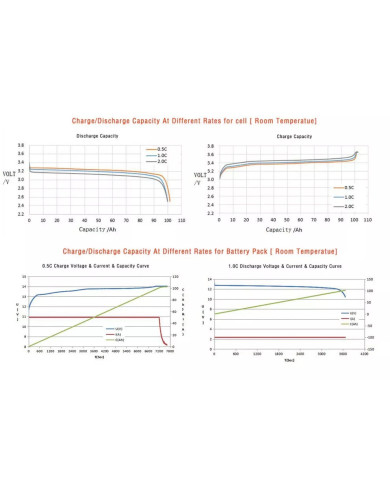 Lithtech TE12100 LIFePO4 12v 100ah Battery Pack