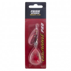 Tsunami Prism Spinner 3.5gm Red - silver, red , red feather