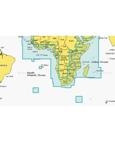 Navionics + Africa and Middle East Commores Mauritius and Seychelles Large Chart Area  NAAF30L Navionics + Africa and Middle East Commores Mauritius and Seychelles Large Chart Area  NAAF30L