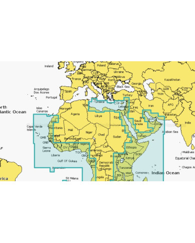 Navionics + Africa and Middle East Commores Mauritius and Seychelles Large Chart Area  NAAF30L Navionics + Africa and Middle East Commores Mauritius and Seychelles Large Chart Area  NAAF30L