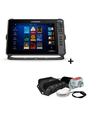 Lowrance HDS PRO - 12 OUTBOARD PILOT Hydraulic Auto Pilot Kit Bundle Offer
