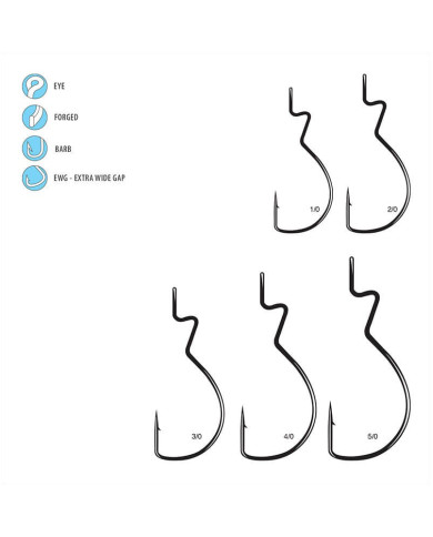 Gamakatsu Skip Gap Worm EWG Hook Size 1/0 Gamakatsu Skip Gap Worm EWG Hook Size 1/0