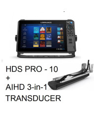 Lowrance HDS PRO 10 AIHD 3-in-1 Transducer Fishfinder Chartplotter Combo