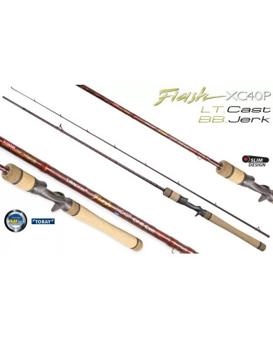 DRAGON FLASH XC40P LT CAST 18 213 7 Foot Medium Light Power Fast Action 2 Piece Casting Rod