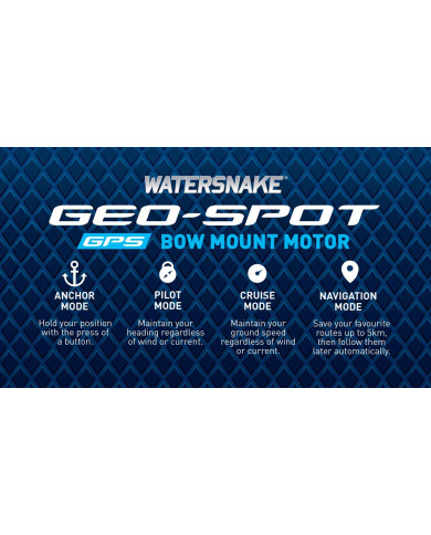 Watersnake GeoSpot GPS Motor 12 Volt 65 lb Thrust 54 inch Shaft Watersnake GeoSpot GPS Motor 12 Volt 65 lb Thrust 54 inch Shaft