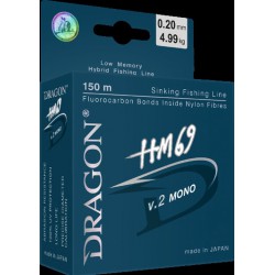 Dragon HM69 V2.0 Hybrid Fluorocarbon Mono Line 0.200 mm 4.99 kg 150m 