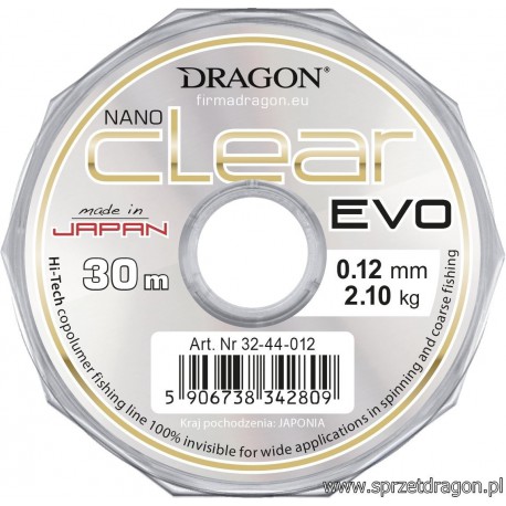 Dragon Nano Clear Evo (Nano Crystal V2.0) 0.18mm 4.50kg 10lb 30m 