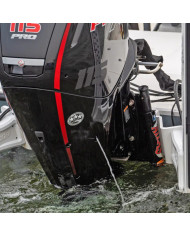 ATLAS HYDRAULIC 4 INCH SET BACK JACK PLATE, MAX HP 300HP BLACK