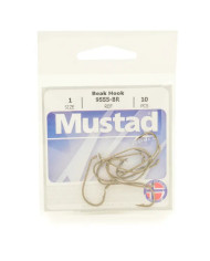 Mustad Beak Baitholder 9555 2xStrong Bronze Size 2 (Earthworm hook)