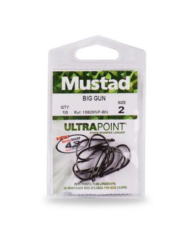 Mustad Big Gun 10829 Black Nickle Size 2/0 (Cut Bait hook) Mustad Big Gun 10829 Black Nickle Size 2/0 (Cut Bait hook)