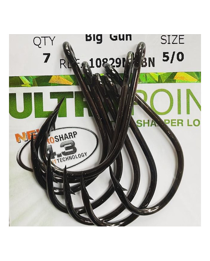 Mustad Big Gun 10829 Black Nickle Size 3/0 (Cut Bait hook)