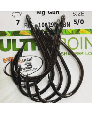 Mustad Big Gun 10829 Black Nickle Size 5/0 (Cut Bait hook)