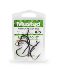 Mustad O'Shaughnessy Bait 9174 Black Nickle Size 6/0 (Cut Bait/Bottom hook)