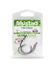 Mustad Tuna Circle 39948 Black Nickle Size 4/0 (Live Bait/Deep Drop Hook)