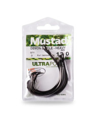 Mustad Demon Circle Heavy 39950 Black Nickle Size 6/0 (Live Bait/Deep Drop Hook)
