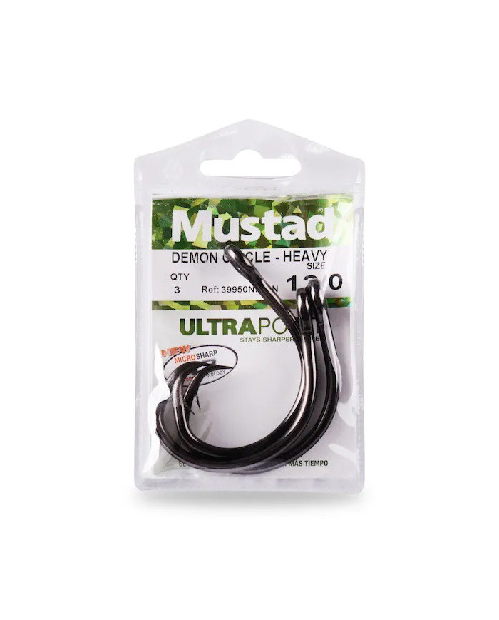 Mustad Demon Circle Heavy 39950 Black Nickle Size 12/0 (Live Bait/Deep Drop Hook) Mustad Demon Circle Heavy 39950 Black Nickle Size 12/0 (Live Bait/Deep Drop Hook)