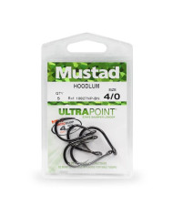Mustad Hoodlum 4x10827 Black Nickle Size 8/0 (Live Bait Hook)