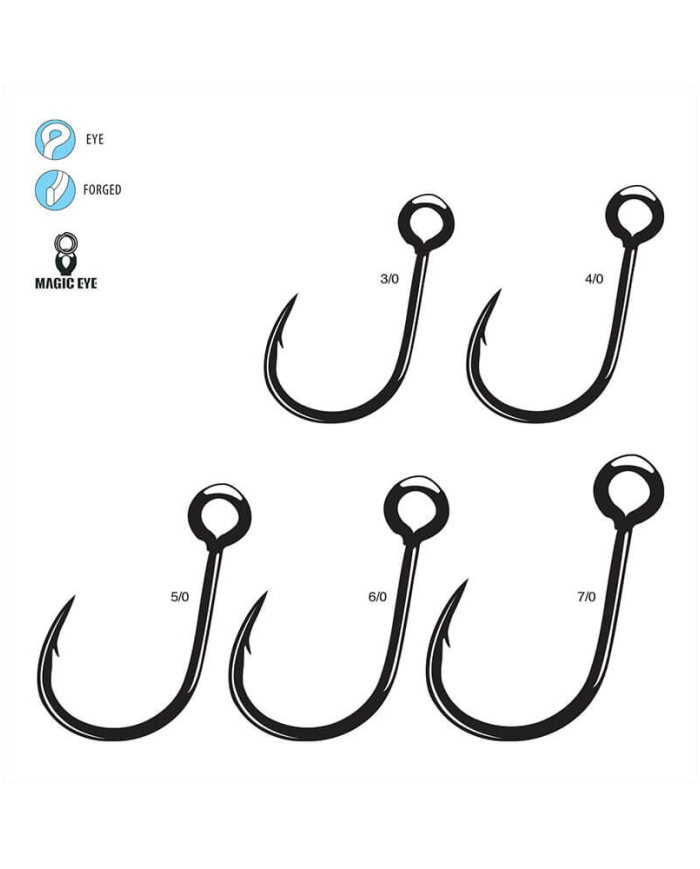 Gamakatsu Magic Eye Tuna Plug 3x Size 5/0 in-line Single Hook Size 5/0 (Treble Replacement Hook) Gamakatsu Magic Eye Tuna Plug 3x Size 5/0 in-line Single Hook Size 5/0 (Treble Replacement Hook)