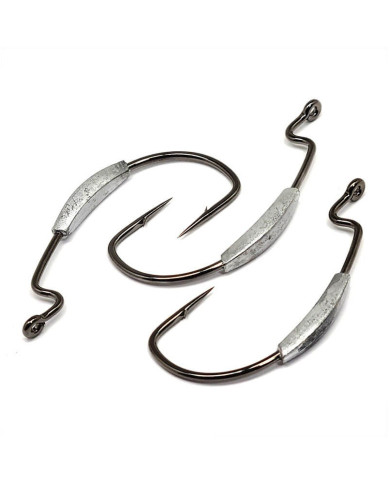 Gamakatsu Size 2/0 - 1/16 Oz Worm Superline Extra Wide Gap (EWG), Weighted