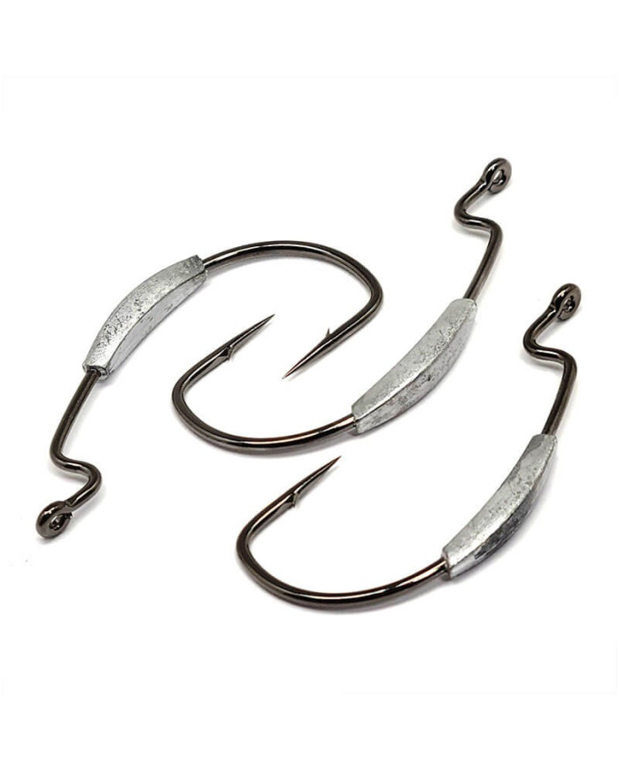 Gamakatsu Size 2/0 - 1/16 Oz Worm Superline Extra Wide Gap (EWG), Weighted