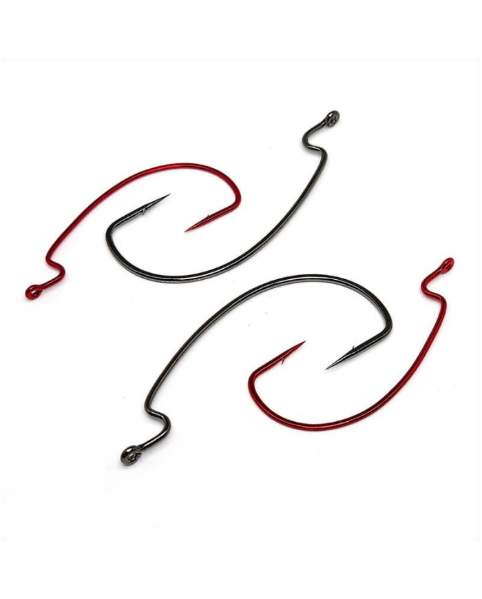 Gamakatsu Offset Shank Worm EWG Hook Size 2/0 Black Nickle