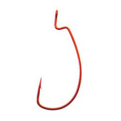 Gamakatsu Size 3/0 Offset Shank Worm EWG Hook Red