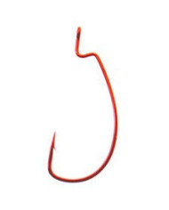 Gamakatsu Size 3/0 Offset Shank Worm EWG Hook Red