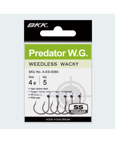 BKK Predator Size 1 WG Weedless Wacky Hook  BKK Predator Size 1 WG Weedless Wacky Hook