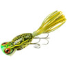 Arbogast Hula Popper BullFrog - Chart/Wit Skirt 2" 3/8oz