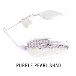 Keitech Tee Bone Tandem Willow 3/8oz Spinnerbait SP Purple Pearl Shad