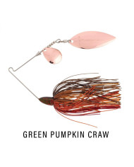 3/8 Oz Keitech Tee Bone Tandem Willow Spinnerbait Green Pumpkin Craw