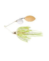 War Eagle Gold Frame Finesse Spinnerbait 5/16 Oz Hot White Chartreuse 