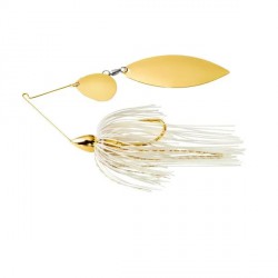 War Eagle Tandem Willow Gold frame Spinnerbait - White Gold cg/WG 1/2oz