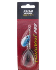 Tsuami Prism Spinner 3.5gm Green - silver, green , black feather