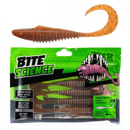 Bite Science Bunker Buster Pumpkin 6" G-tail Minnow