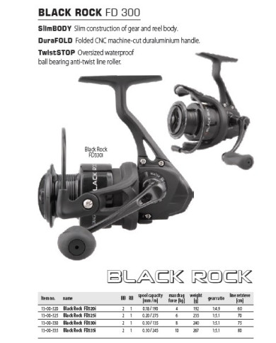 Dragon Black Rock FD 320i Front Drag Spinning Reel Dragon Black Rock FD 320i Front Drag Spinning Reel