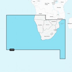Navionics + for Garmin Africa Southern Coastal and Inland Charts on MicroSD Card Area AFR 002R