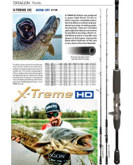 DRAGON X-treme HD 140s FAST 1.98 m 6.6ft 40-140g g  1.5-5oz 1 PIECE SPINNING ROD