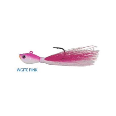 Blu Bucktail Jig White Pink 0.5 oz