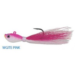 Blu Bucktail Jig White Pink 0.5 oz
